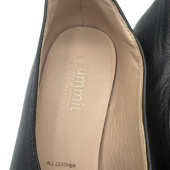 Summit By White Mountain Black Leather Slip-On Pointed Toe Flats Size 37 (6.5US) - Picture 3 of 7